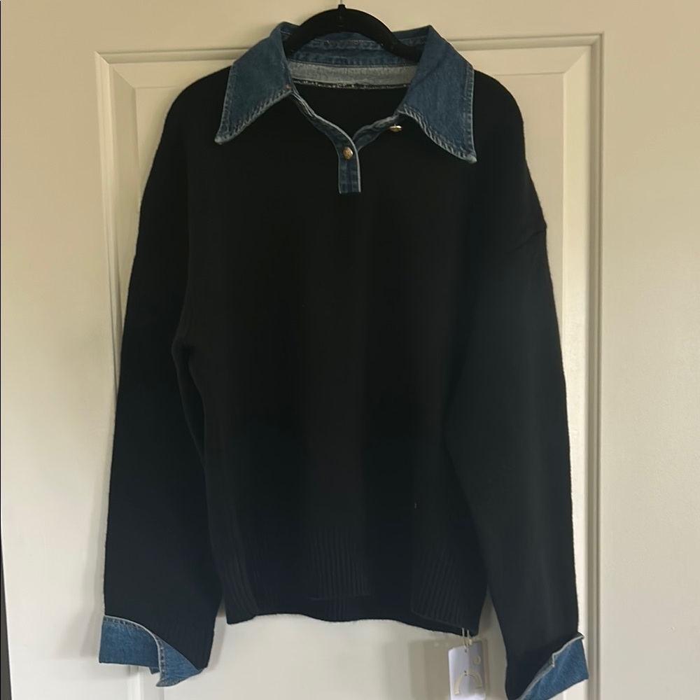 Women’s Commense 2 in 1 Panel Lapel Sweater. NWT. Size M